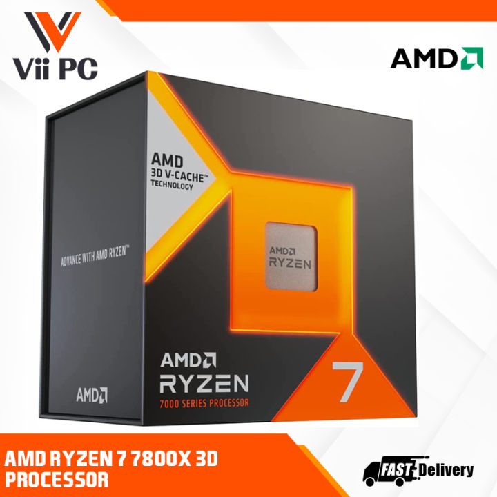 AMD Ryzen 7 7800X3D 7800X 3D - TRAY OR BOX Ryzen 7 7000 Series 8-Core ...