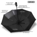 SKY PHIL Automatic uv super prevent UV black coated umbrella open/close windproof. 