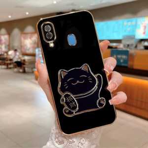 Soft Case For SAMSUNG A20 / A30 Case Plating Mewah Ring Kucing Hoki Premium Case