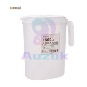 Plastic Water Kettle Jug with Lid for Cold Water Ice Tea Juice Beer Kitchen 1800ml 2500ml