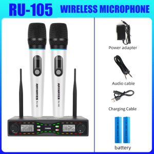 RAYHAYES RGB Professional Wireless Microphone UHF Handheld Rechargeable Dynamic Microphone