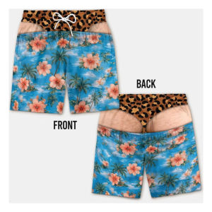 Fun Beach Party Shorts for Men 3D Print Fake Skin Board Mens Short Summer Fashion Viral Beach Shorts Boyfriend Husband Fun Short for Men