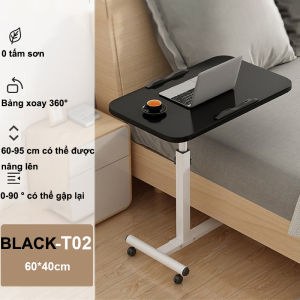 Bàn Laptop Di Động Bàn Làm Việc Gấp Gọn Thông Minh bàn học gấp gọn tuỳ chỉnh độ cao khung thép chân có bánh xe di chuyển tiện lợi T01 - T02