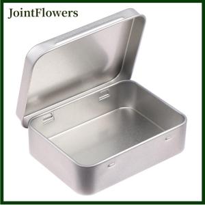 JointFlowers กล่องเก็บของใช้ในครัวเรือนกล่องโลหะเคลือบดีบุกฝาปิดแบบบานพับกล่องเก็บของเปล่าขนาดเล็ก1ชิ้น