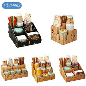 MLADEN Disposable Paper Cup Storage Shelf Tea Shop Take Cup Divider Coffee Bar Desktop Multifunctional Cup Holder