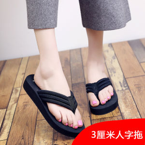 2026 WomenS Summer Flip-Flops With Platform Heel Thick Sole Non-Slip Wear-Resistant Fashionable And Versatile WomenS Casual Outdoor Sandals