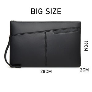 Soft PU Leather Beg Tangan Lelaki Large Capacity Anti-Theft Casual Clutch Bag Business Men Bag Lelaki (W-040)