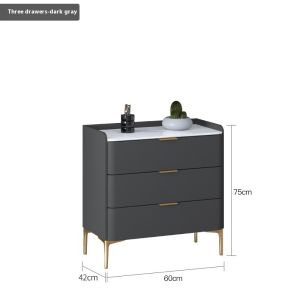[CozyNest ]Chest Of Drawer Luxury Italian Light Rock Panel Solid Wood Bucket Cabinet Five Modern And Minimalist Living Room Drawer Storage Bedroom