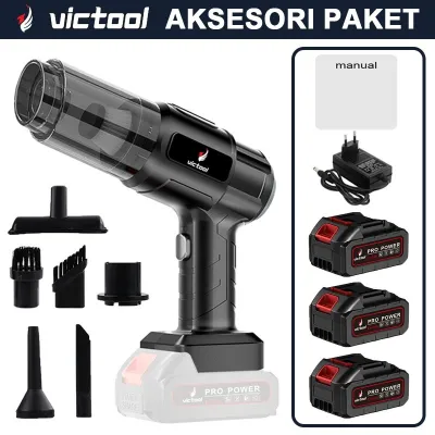 Victool Vacuum cleaner portable 4in1 Cordless Penyedot Debu Genggam 998000Pa Cocok untuk mobil rumah dan kantor with Beberapa kepala vacuum cleaner
