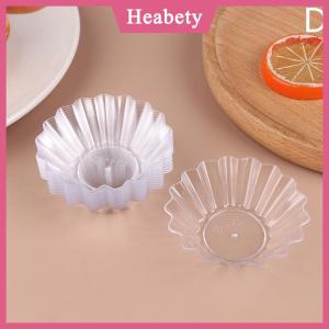 Heabety  10Pcs Transparent Mini Appetizer Plates Ice Cream Cup Plastic Fruit Candy Cake Jelly Yogurt Mousse Dessert Container Pastry Tool