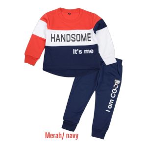 Masyken Handsome - Setelan Anak Laki Sweater - Usia 1-11 Tahun Bahan Babyterry Premium