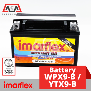 Motorcycle Battery Imarflex WPX9-B/ YTX9-B (Maintenance Free)