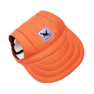 SDFSF Pet with Ear Holes Adjustable Chin Strap Puppy Baseball Cap Sunbonnet Dog Visor Hats Sun Protection