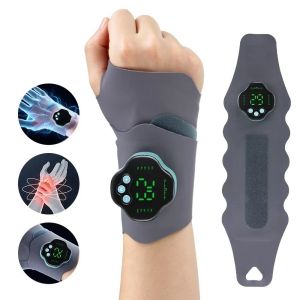 LIGHTER USB Rechargeable EMS Wrist Massager Vibration Cordless Hand Massage Protector Portable Compress Wrist Support Brace Carpal Tunnel