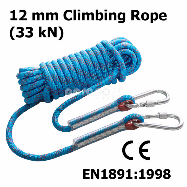 12mm 33 kN High Strength Static Rope for Climbing, Rappelling ...