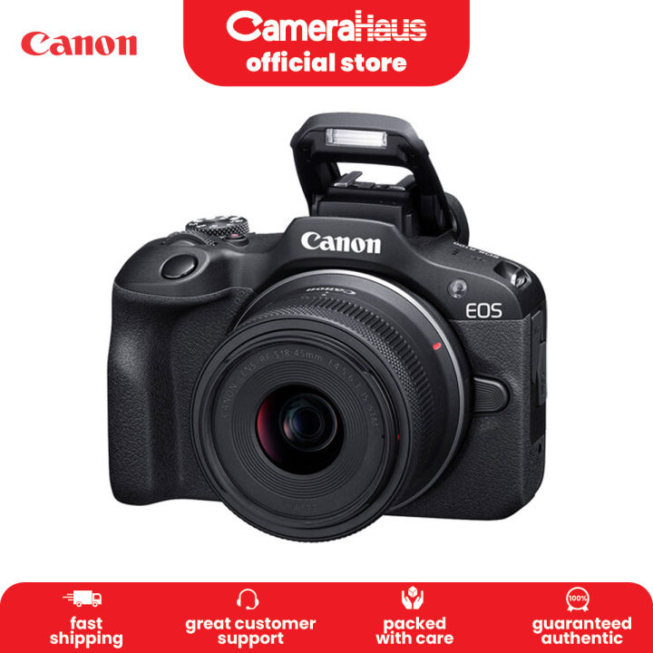 Canon EOS R100 Mirrorless Camera with 18-45mm Lens Lazada