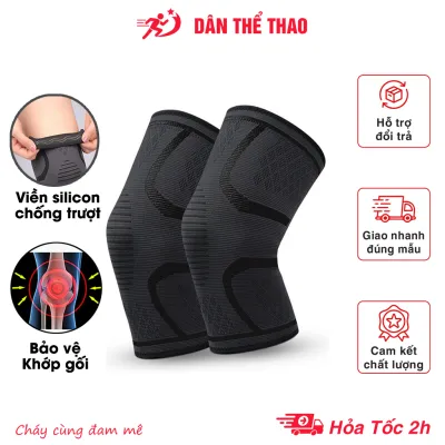Bó gối đá bóng Đai bó gối chạy bộ tập gym bóng chuyền đàn hồi bảo vệ khớp gối