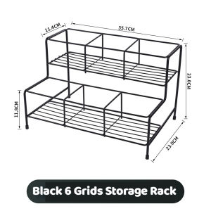 4/6 Slots Storage Rack Pantry Shelf Syrup Storage Shelves Organizer Dressing Display Stand Bottle