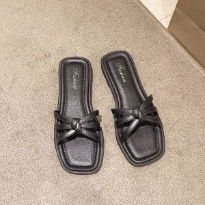 Free Shipping Summer Sandals And Slippers Versatile Flat Outdoor Slippers For Women One-Strap Summer Sandals For Women Suitable For Outdoor Wear