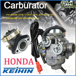 Keihin Carburator for Honda GY6 PD24J 125cc 125 150 CARBURETOR MOTORCYCLE Gy6 Dtype Carb Set 24mm Manifold Gas Cable More Power Made In Japan