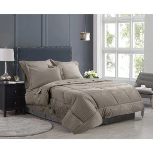 Solid Soft Quilt Cover Set (Quilt Cover + Fitted Sheet Set) 1000TC