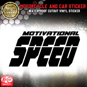 Motivational Speed High Quality Cutout Sticker for Car 2x4 Inches