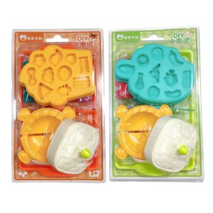 #153  ชุด DIY แป้งโดว์ ทำเกี๊ยว  พร้อมพิมพ์ทำไส้ ที่ห่อเกี๊ยวและเข่งนึ่ง ชุดแป้งโดว์