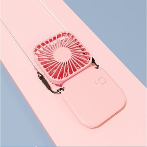 180 Degree Foldable Square Mini Hanging Halter Fan / Portable USB Charging Summer Cool Wind Electric Fan