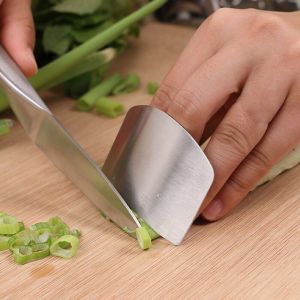 JJT Stainless Steel Safety Finger Guard for Safe Chopping and Slicing in Kitchen