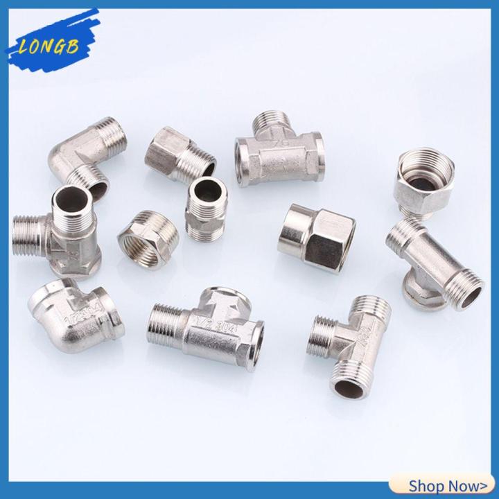 LONGB Butt Joint External Stainless steel Female-Male Threaded Elbow ...