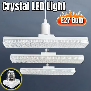 Long Crystal Design E27 LED Bulb Super Bright Indoor Strip Ceiling Light Universal Light Strip
