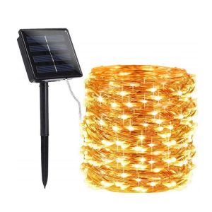 ♥Ready Stock +FREE♥ [Limit discounts]Solar light LED Outdoor 100/200LEDs String Fairy Holiday Christmas Party Garland Waterproof Lights 8Mode 7M 12M 22M