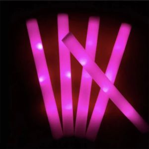 20/30/60Pcs LED Glow Sticks Bulk Colorful RGB Glow Foam Stick Cheer Tube Dark Light for Xmas Birthday Wedding Party Supplies2026