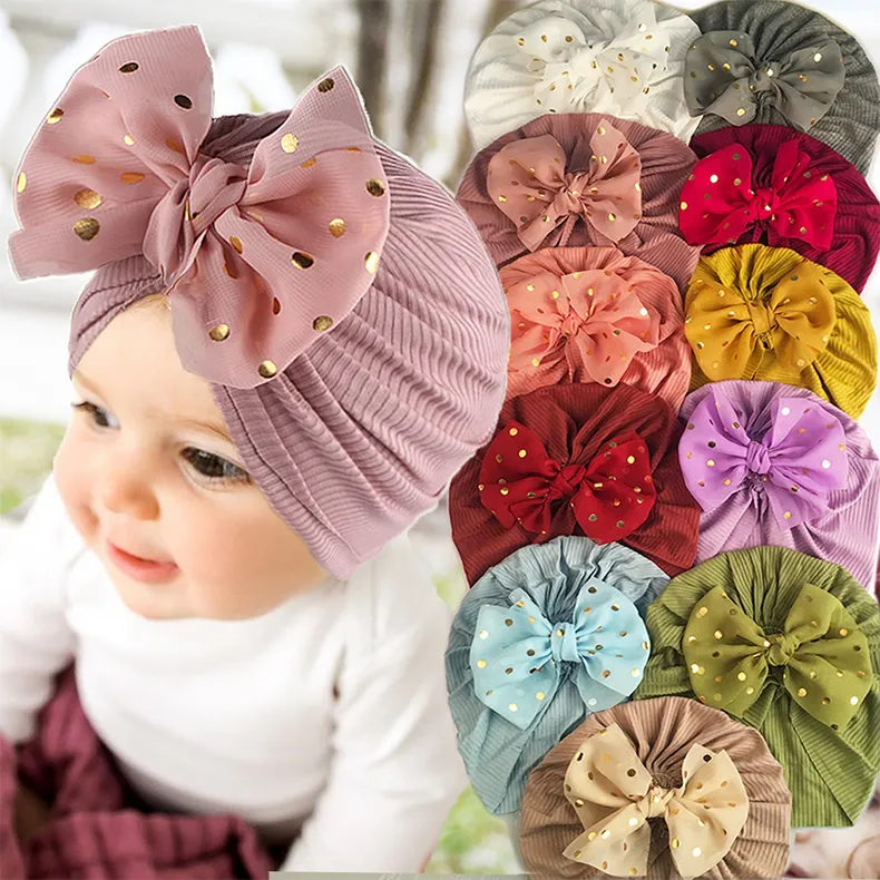 Hot Sale baby hat for girls Headband Hat Girls Caps Flower Pearl