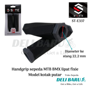 SYTE Hand grip bahan karet empuk hanpad type E337 hamfat sarung stang sepeda MTB BMX lipat federal fixie