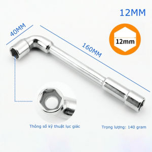 [HCM] Cần tuýp điếu lỗ 6-15mm mạ xi bóng thép CR-V cao cấp khóa ống điếu 2 đầu tay vặn chữ L-Hesede