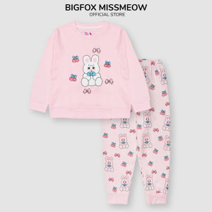 Quần áo dài tay thu đông cho bé gái size đại BIGFOX MISS MEOW bộ nỉ da cá trẻ em dáng Hàn Quốc cỡ 3711 tuổi 30kg 1996