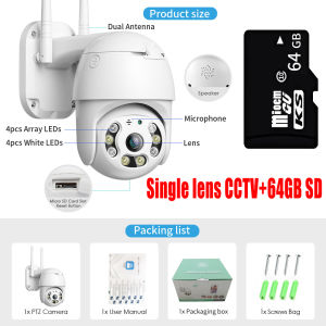 V380 Pro CCTV Camera WIFI Connect to Cellphone Wireless Dual Lens HD Surveillance Outdoor Waterproof Night Vision 360°PTZ Control auto tracking Intelligent CCTV Security Cameras