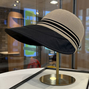【 In Stock 】New Upgraded Hollow Breathable Bucket Hat Can Hang Mask Outdoor Sun Hat Womens Enlarged Brim Sun Hat Foldable