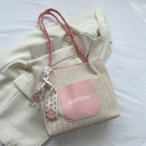Aladdin Beg Tangan Wanita Bahu Jinjing Silang ( Summer Straw Bucket Travel Dinner Office Bag Shoulder Women Handbag ) 11R4