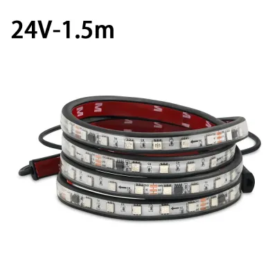 ไฟวิ่งสเต็ป12v RGB กระพริบสำหรับรถบรรทุก ไฟเส้น Led ลำแสงไฟวิ่ง 12V/24V สำหรับตกแต่งรถตู้รถบรรทุกหลอดไฟเพิ่มบรรยากาศหลากสียืดหยุ่น DRL (จัดส่งจากประเทศไทย)