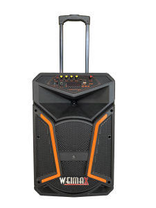 Loa kéo bluetooth Bass 3 tấc di dộng Weimax V-S1231 tặng kèm 2 micro không dây âm thanh sống động chỉnh bass treble echo công suất 350w kết nối đa dạng thời gian hoạt động 6-8h