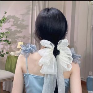 Star Bow Streamer Hairpin Temperament Shark Clip Large Bow Hair Clip Fashion Hair Accessories