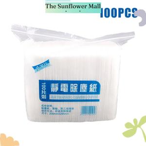 Sunflower 30 100Pcs Of Dust Removal Paper Disposable Household Dust Removal Cloth Electrostatic Mop Pad Floor Tile Floor Cleaning Supplies
