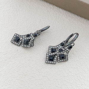 Fashionable Ring Gift 气质锆石菱形耳环时尚高级感耳扣 年新款网红轻奢百搭耳饰