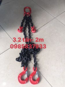 Dây xích cẩu 2 sợi 3 tấn 2m móc thu ngắn Nhật