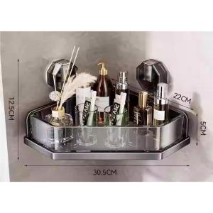 Easy-Install Suction Cup Bathroom Shelf Shower Shelves with Suction Cup and Fence Waterproof Iron Shower Rack