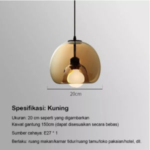 lampu kaca hias gantung nordic lampu gantung ruang tamu meja kamar tidur minimalis modern murah lamp