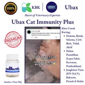Ubax Cat Immunity Plus Booster Gemuk Kucing Cat Immune Booster Supplement Kucing Cat Supplement