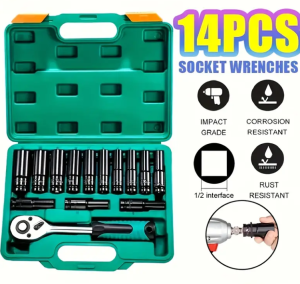 Bộ khẩu 20 chi tiết đầu tuýp 1/2 - Dùng cho máy siết Bulong Bộ 20 đầu khẩu thép cao cấp chống gỉ chống vỡ